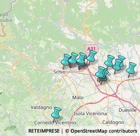 Mappa Via Piemonte, 36015 Schio VI, Italia (6.29)