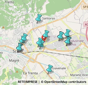 Mappa Via Piemonte, 36015 Schio VI, Italia (1.68714)