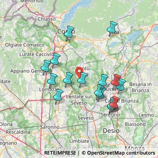 Mappa Via Piave, 22060 Carimate CO, Italia (7.37375)