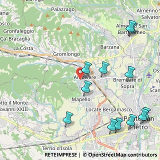 Mappa Via Gasparini, 24030 Ambivere BG, Italia (2.74667)
