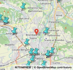 Mappa Via XXV Aprile, 24030 Brembate di Sopra BG, Italia (3.08333)