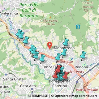 Mappa Via alla Zarda, 24123 Bergamo BG, Italia (1.124)