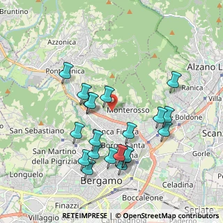 Mappa Via alla Zarda, 24123 Bergamo BG, Italia (1.9005)