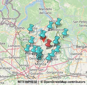 Mappa Via Resegone, 23876 Monticello Brianza LC, Italia (10.4165)