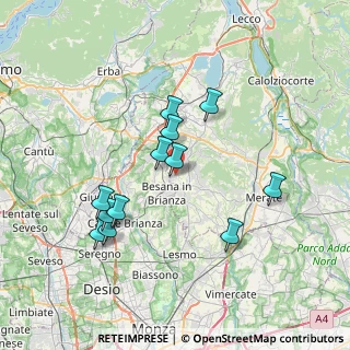 Mappa Via Resegone, 23876 Monticello Brianza LC, Italia (6.7225)