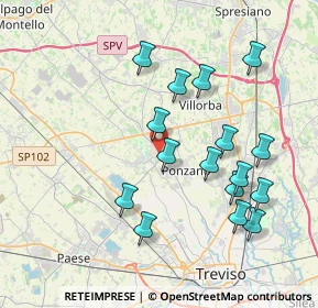 Mappa 31050 Ponzano Veneto TV, Italia (3.815)