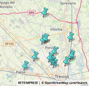Mappa Piazza A. Moro, 31050 Ponzano Veneto TV, Italia (3.86462)