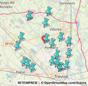 Mappa Piazza A. Moro, 31050 Ponzano Veneto TV, Italia (4.2855)