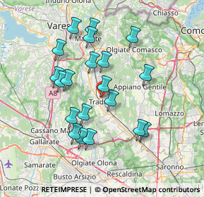 Mappa Via dei Cappuccini, 21049 Tradate VA, Italia (6.824)