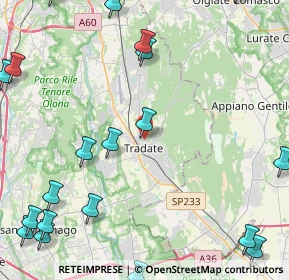 Mappa Via dei Cappuccini, 21049 Tradate VA, Italia (6.5735)