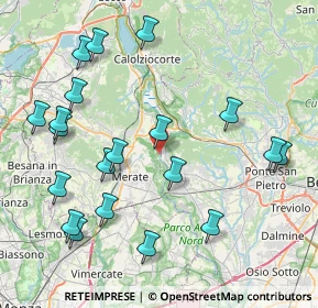 Mappa Via Privata Colonne di San Colombano, 23885 Calco LC, Italia (9.281)