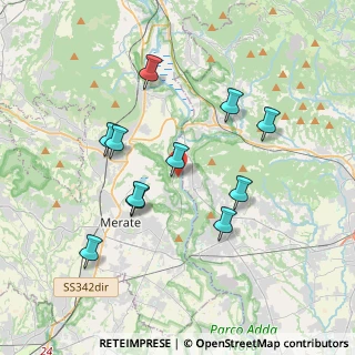Mappa Via Privata Colonne di San Colombano, 23898 Imbersago LC, Italia (3.50909)