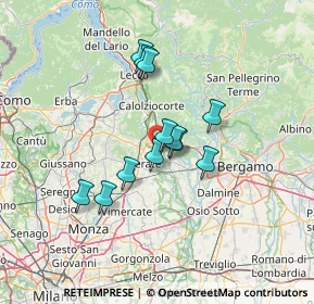 Mappa Via Privata Colonne di San Colombano, 23885 Calco LC, Italia (10.23833)