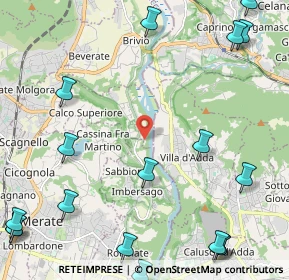 Mappa Via Privata Colonne di San Colombano, 23885 Calco LC, Italia (3.35474)