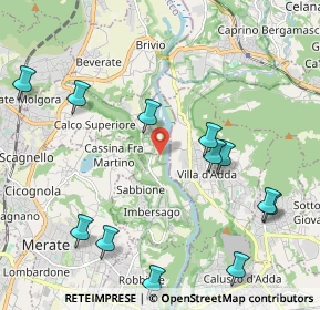 Mappa Via Privata Colonne di San Colombano, 23885 Calco LC, Italia (2.45417)