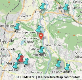 Mappa Via Privata Colonne di San Colombano, 23885 Calco LC, Italia (2.68769)