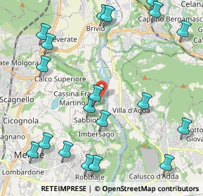 Mappa Via Privata Colonne di San Colombano, 23885 Calco LC, Italia (2.73474)