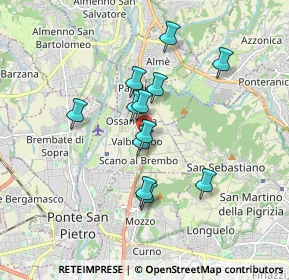 Mappa Via Gaetano Donizetti, 24030 Valbrembo BG, Italia (1.4075)