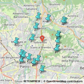 Mappa Via Gaetano Donizetti, 24030 Valbrembo BG, Italia (2.235)