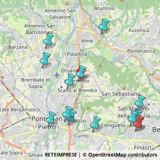 Mappa Via Gaetano Donizetti, 24030 Valbrembo BG, Italia (2.71857)