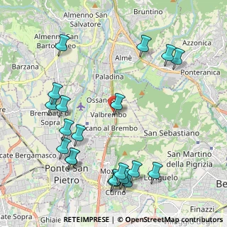 Mappa Via Gaetano Donizetti, 24030 Valbrembo BG, Italia (2.5055)