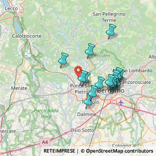 Mappa Piazza Giovanni Paolo II, 24030 Brembate di Sopra BG, Italia (6.64882)