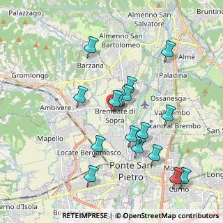 Mappa Piazza Giovanni Paolo II, 24030 Brembate di Sopra BG, Italia (1.89688)
