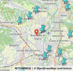 Mappa Piazza Giovanni Paolo II, 24030 Brembate di Sopra BG, Italia (2.89429)