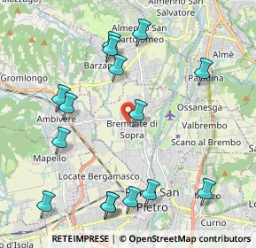 Mappa Piazza Giovanni Paolo II, 24030 Brembate di Sopra BG, Italia (2.346)