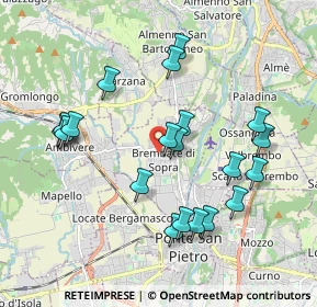 Mappa Piazza Giovanni Paolo II, 24030 Brembate di Sopra BG, Italia (1.9075)