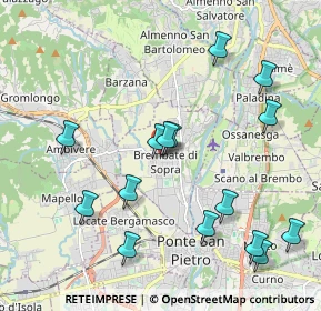 Mappa Piazza Giovanni Paolo II, 24030 Brembate di Sopra BG, Italia (2.20067)