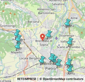 Mappa Piazza Giovanni Paolo II, 24030 Brembate di Sopra BG, Italia (2.44167)