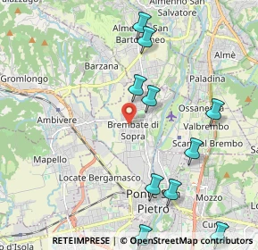 Mappa Piazza Giovanni Paolo II, 24030 Brembate di Sopra BG, Italia (2.62091)
