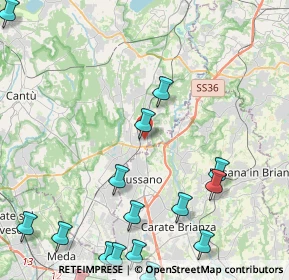 Mappa Via Brianza, 22060 Arosio CO, Italia (6.24353)