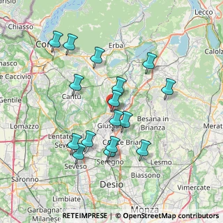 Mappa Viale Grandi Invalidi, 22060 Arosio CO, Italia (7.03625)