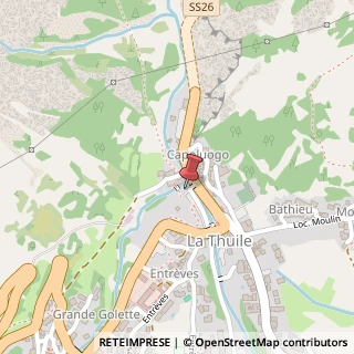 Mappa Piazza Cavalieri di Vittorio Veneto, 14, 11016 La Thuile, Aosta (Valle d'Aosta)