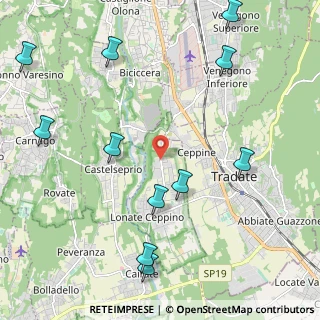 Mappa Via Franklin, 21050 Lonate Ceppino VA, Italia (2.70091)