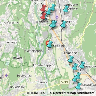 Mappa Via Franklin, 21050 Lonate Ceppino VA, Italia (2.74375)