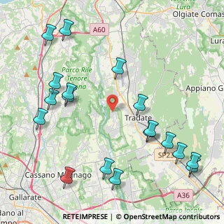 Mappa Via Franklin, 21050 Lonate Ceppino VA, Italia (5.15667)