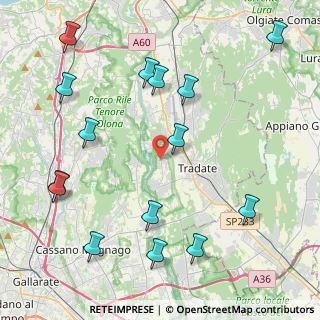 Mappa Via Franklin, 21050 Lonate Ceppino VA, Italia (5.166)