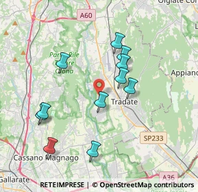 Mappa Via Franklin, 21050 Lonate Ceppino VA, Italia (3.54909)
