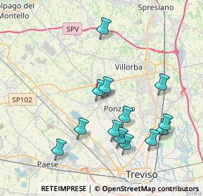 Mappa Via Borgo Ruga, 31050 Ponzano Veneto TV, Italia (3.88)