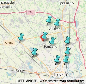 Mappa Via Giambattista Cicogna, 31050 Ponzano Veneto TV, Italia (3.57833)