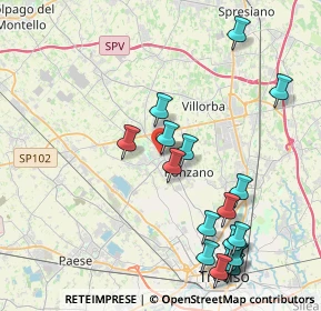 Mappa Via Borgo Ruga, 31050 Ponzano Veneto TV, Italia (4.64222)