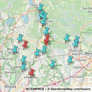 Mappa Via Cazzulino, 23898 Imbersago LC, Italia (9.0065)