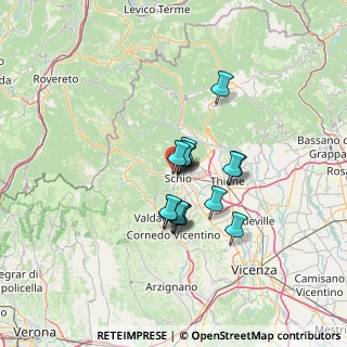 Mappa Via Cima Alta, 36015 Schio VI, Italia (8.752)
