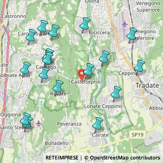 Mappa Via Pra' Collegio, 21050 Castelseprio VA, Italia (2.50167)