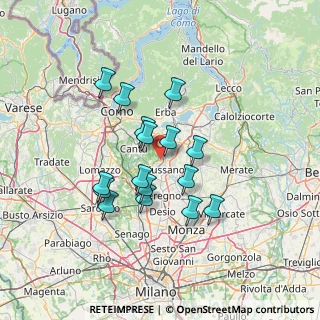 Mappa Via Don Guanella, 22060 Arosio CO, Italia (11.53688)