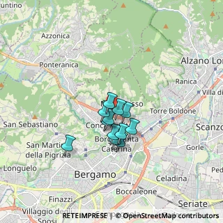 Mappa Via Giovanni Acquaderni, 24123 Bergamo BG, Italia (1.08167)