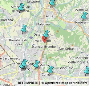 Mappa Via Roma, 24030 Valbrembo BG, Italia (2.9525)